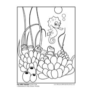 Coloring Page from The Little Seahorse by Sheri Fink