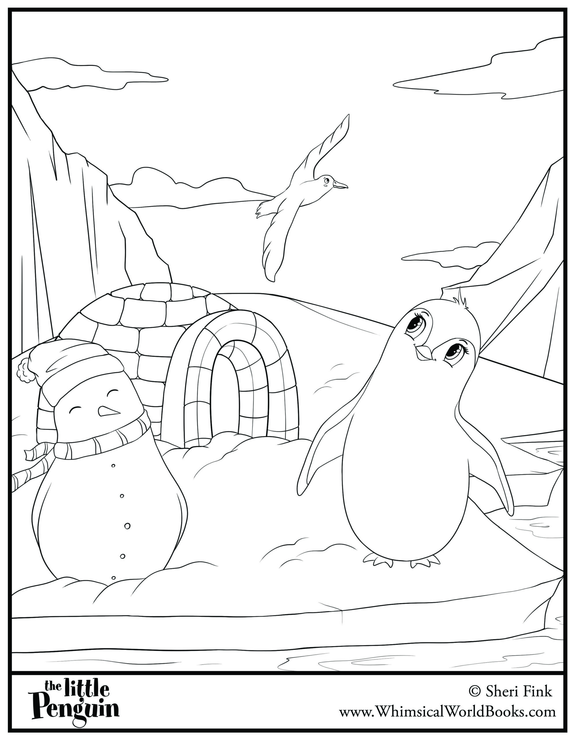 The Little Penguin Coloring Page 1