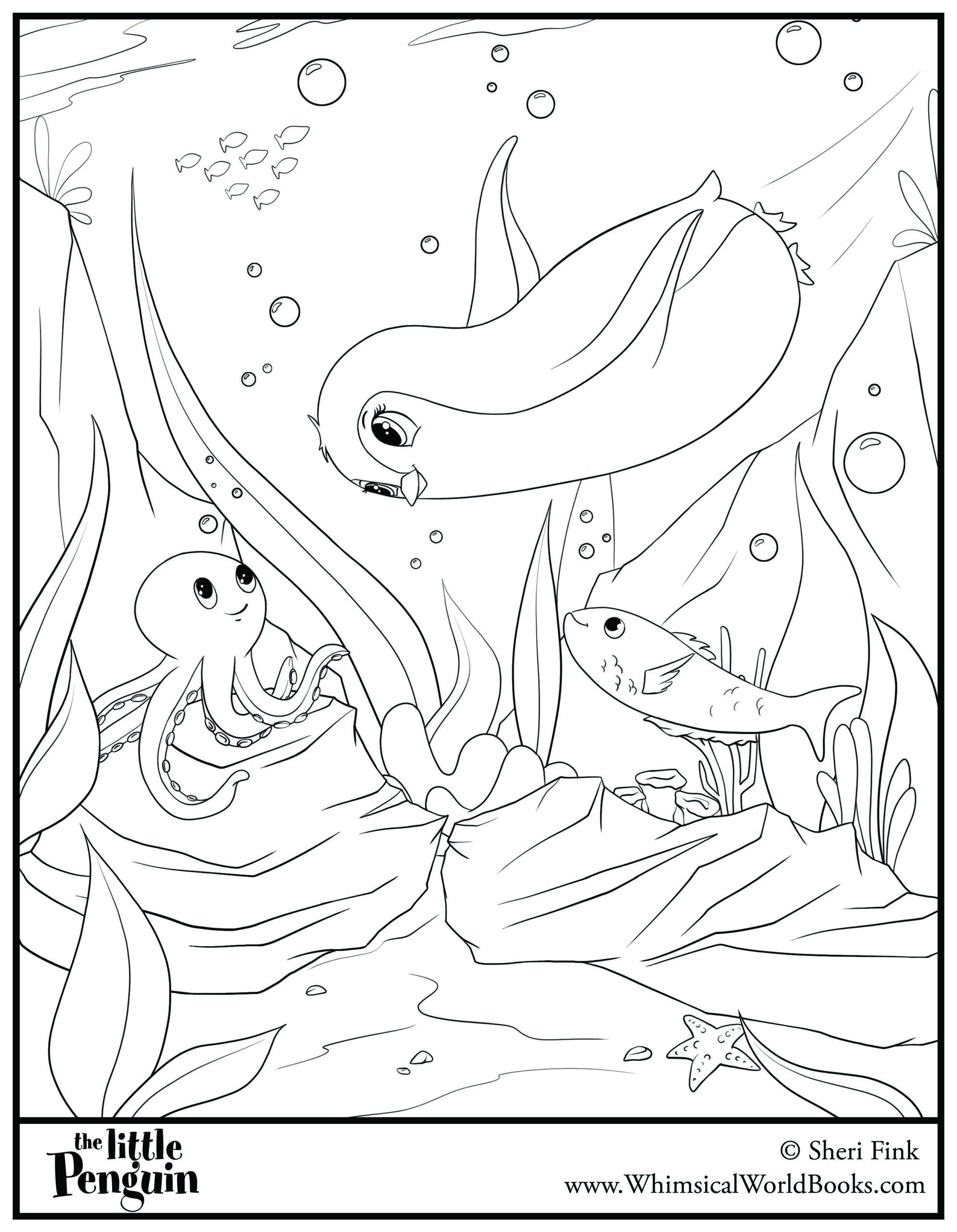 The Little Penguin Coloring Page 2